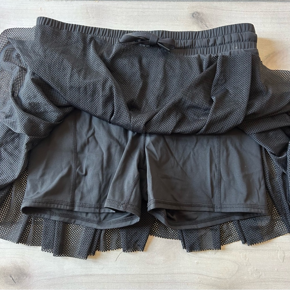 JoyLab Black Athletic Mesh Pleated Skort - Picture 2 of 4